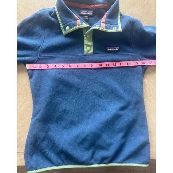 Patagonia Sweater Women Extra Small XS Blue Micro D Snap-T Pullover Fleece 26020 - Picture 8 of 10
